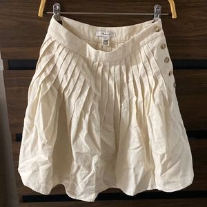 Madewell Hemp Cotton Pintuck Full Mini Skirt
